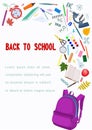 Back to School Poster. Vector illustration