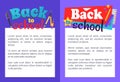 Back to School Poster with Place for Text in Frame Royalty Free Stock Photo