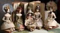 Back to School Reading: Illustration of paper dolls in Jane Austen Style