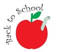 Back to school red apple Royalty Free Stock Photo