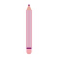 Back to school, red color pencil paint elementary education cartoon