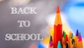 Back to school, Red pencil standing out from crowd Royalty Free Stock Photo