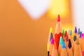 Back to school, Red pencil standing out from crowd Royalty Free Stock Photo