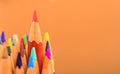 Back to school, Red pencil standing out from crowd Royalty Free Stock Photo