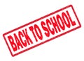 Back to school rubber stamp on white background. back to school
