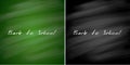 Back to School Sale Banners. Green and black chalkboard backgrounds. Vector illustration. Royalty Free Stock Photo