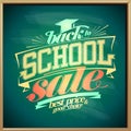 Back to school sale, best price and good choice vector typography poster
