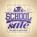 Back to school sale typography banner