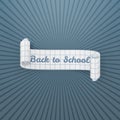 Back to School scroll realistic Ribbon