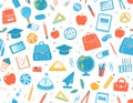 Back to School Seamless Pattern Royalty Free Stock Photo