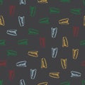 Back to school seamless pattern with colorful staplers vector il