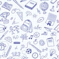 Back To School Seamless Pattern Royalty Free Stock Photo