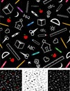 Back to School Seamless Tiles Backgrounds