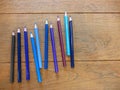 Back to school with the set of the blue color pencils