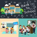 Back to school set of pictographs