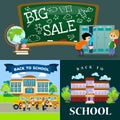 Back to school set of pictographs Royalty Free Stock Photo