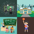 Back to school set of pictographs Royalty Free Stock Photo
