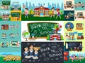 Back to school set of pictographs