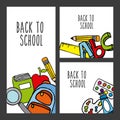 Back to school set supplies icon Royalty Free Stock Photo