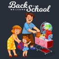 Back to school shopping poster