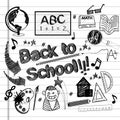 Back to school sketchy doodles set