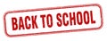 back to school stamp. back to school square grunge sign.