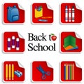 Back to School Stickers, Apple for the Teacher Royalty Free Stock Photo