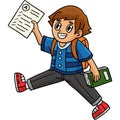 Back To School Student Cartoon Colored Clipart