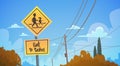 Back To School Study Road Sign Over Blue Sky Royalty Free Stock Photo