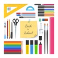 Back to school supplies set Royalty Free Stock Photo
