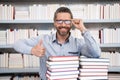 back to school. teachers day. teachers education in school. knowledge day. get knowledge from book. man get university Royalty Free Stock Photo