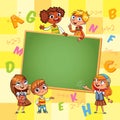 Back to school. Template for advertising brochure Royalty Free Stock Photo