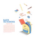 Back to school template. Royalty Free Stock Photo