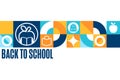 Back to School. Template for background, banner, card, poster with text. Vector EPS10 illustration. Royalty Free Stock Photo