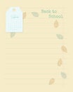 Back to school template and September 2022 calendar. Template for note, to-do list, reminder, checklist, stamp leaf. Royalty Free Stock Photo