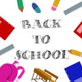 Back to school template to call students attention to begin classes and start learning
