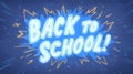 Back to School Text with Colorful Smoke Effects Royalty Free Stock Photo