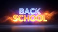 Back to School Text with Colorful Smoke Effects Royalty Free Stock Photo