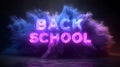 Back to School Text with Colorful Smoke Effects Royalty Free Stock Photo
