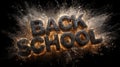 Back to School Text with Colorful Smoke Effects Royalty Free Stock Photo
