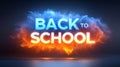 Back to School Text with Colorful Smoke Effects Royalty Free Stock Photo