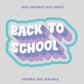back to school Text Effect and text editable style effect Royalty Free Stock Photo