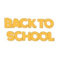 Back to school text. Template for advertising flyer or advertisings Royalty Free Stock Photo