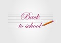 Back to school text typeface warp Royalty Free Stock Photo