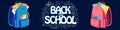 Back to school text. Website header banner Royalty Free Stock Photo