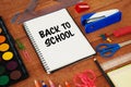 Composite image of back to school text on white background Royalty Free Stock Photo