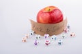 Back to school theme with an apple Royalty Free Stock Photo