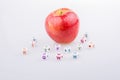 Back to school theme with an apple Royalty Free Stock Photo