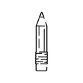 Back to School thin line icon. Vector education icons. Lesson, Study, Learning, Courses. Student pencil