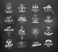 Back to school typographic labels set. Royalty Free Stock Photo